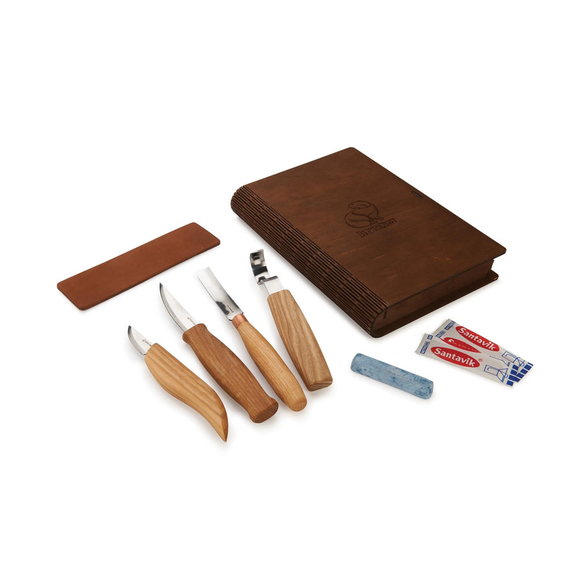 Spoon and Kuksa Carving Professional Set in Gift Book Box